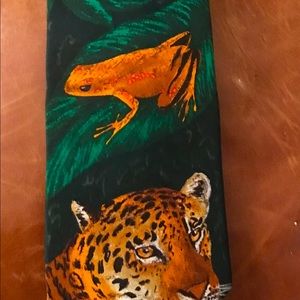 SILK TIE WORLD WILDLIFE, JAGUAR CAT. Design # 146